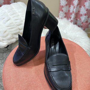 Lauren Ralph Lauren Black Leather 8.5B Heel